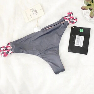 Je M’en Fous Italian Gray Cheeky thong cheeky bikini bottoms